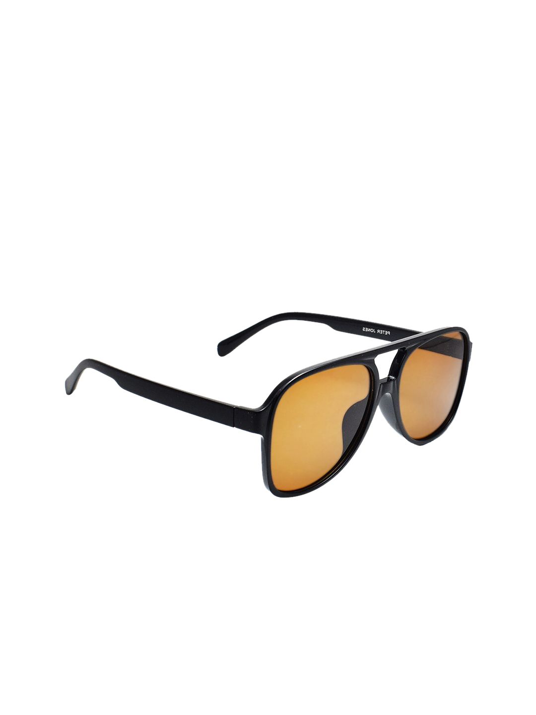 Peter Jones Eyewear Brown Lens & Black Square Sunglasses with UV Protected Lens - 98061TB Price in India