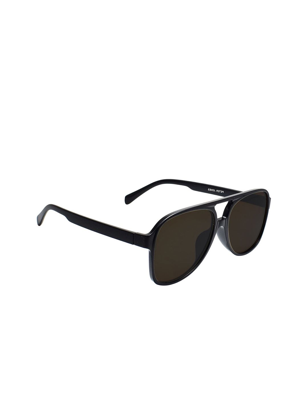 Peter Jones Eyewear Unisex Black Lens & Black Aviator Sunglasses UV Protected Lens 98061B Price in India