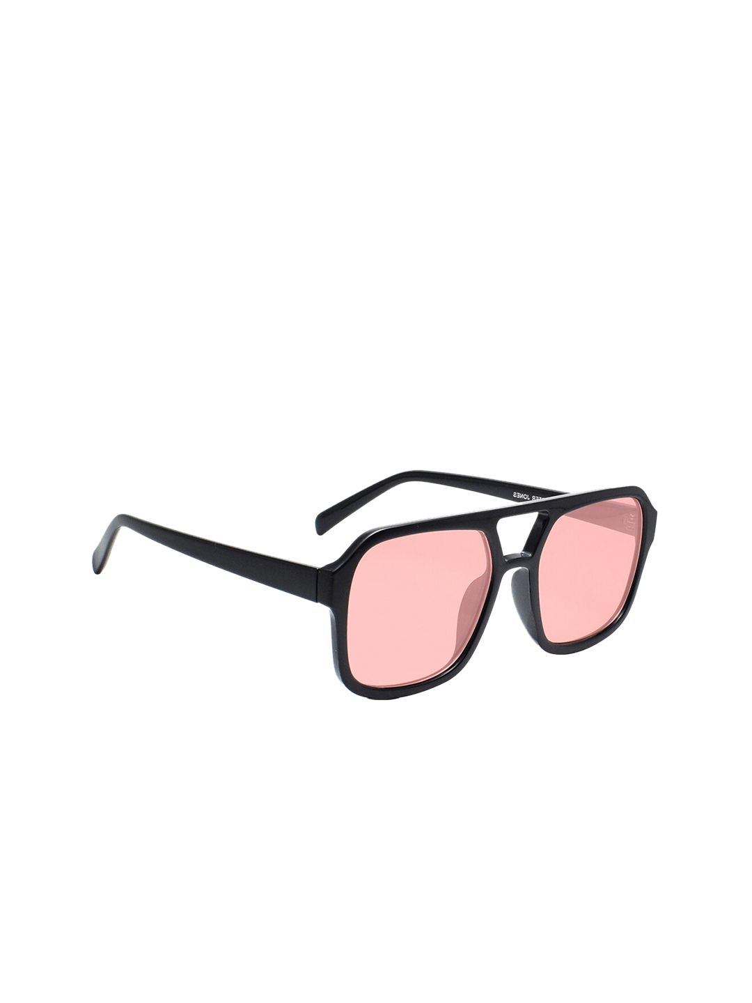 Peter Jones Eyewear Adult Pink Lens & Black UV Protected Aviator Sunglasses 98062RD