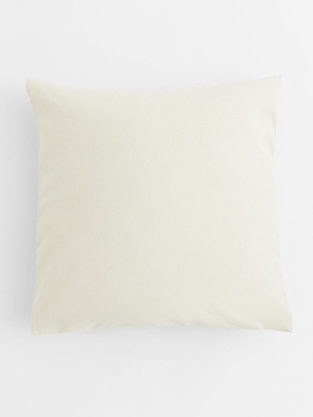 H&M White & Beige Cotton Canvas Cushion Cover Price in India