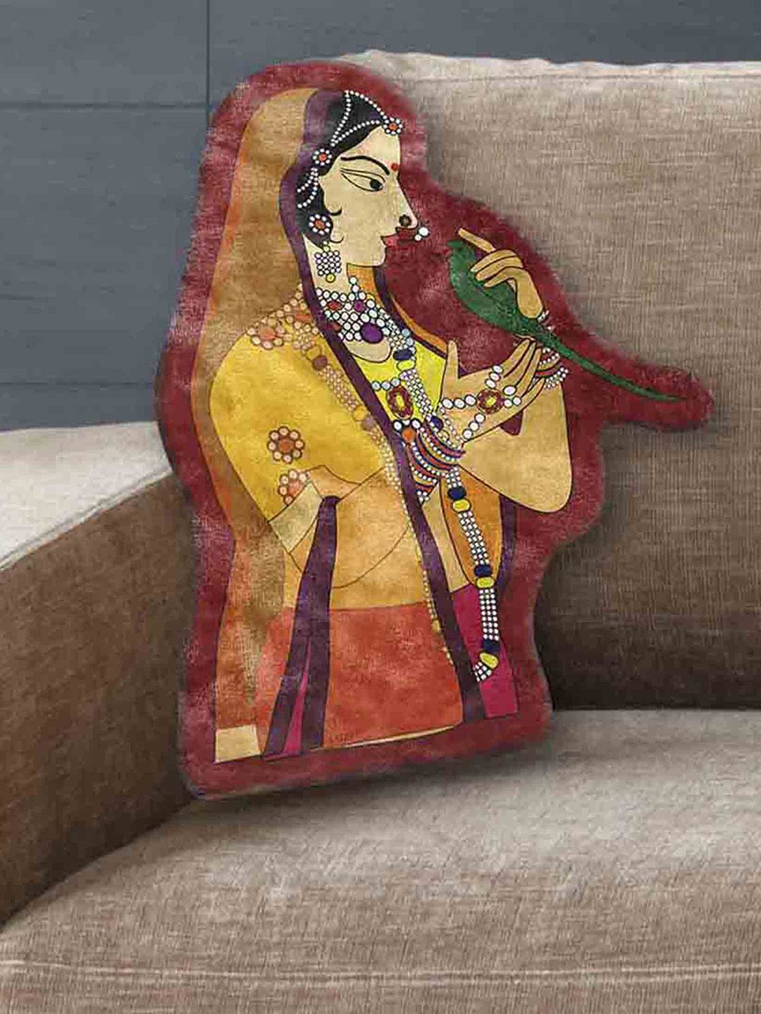LA VERNE Multicoloured Abstract Shaped Cushion Price in India