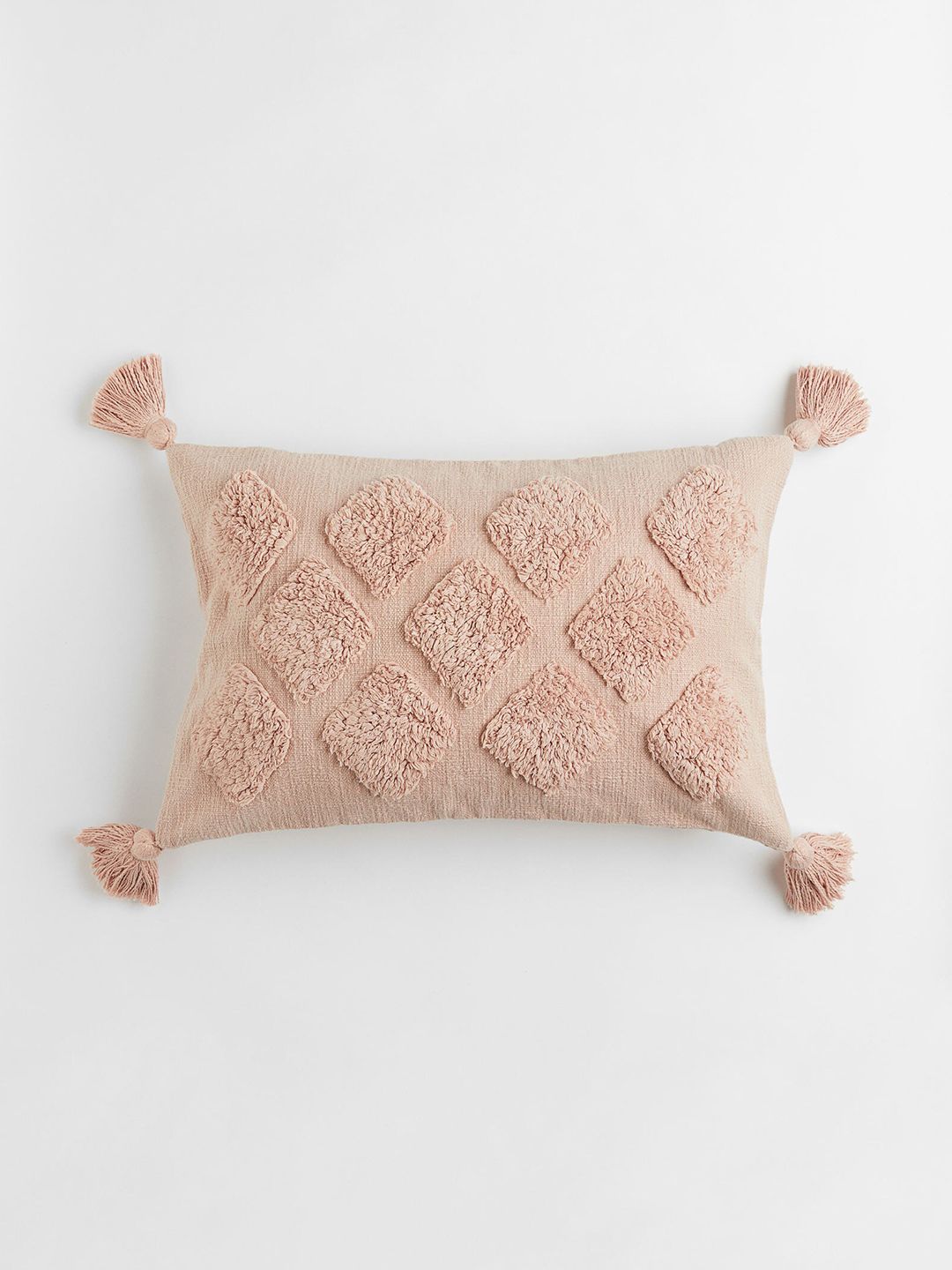 H&M Unisex Pink Tasselled Cushion Cover Price in India