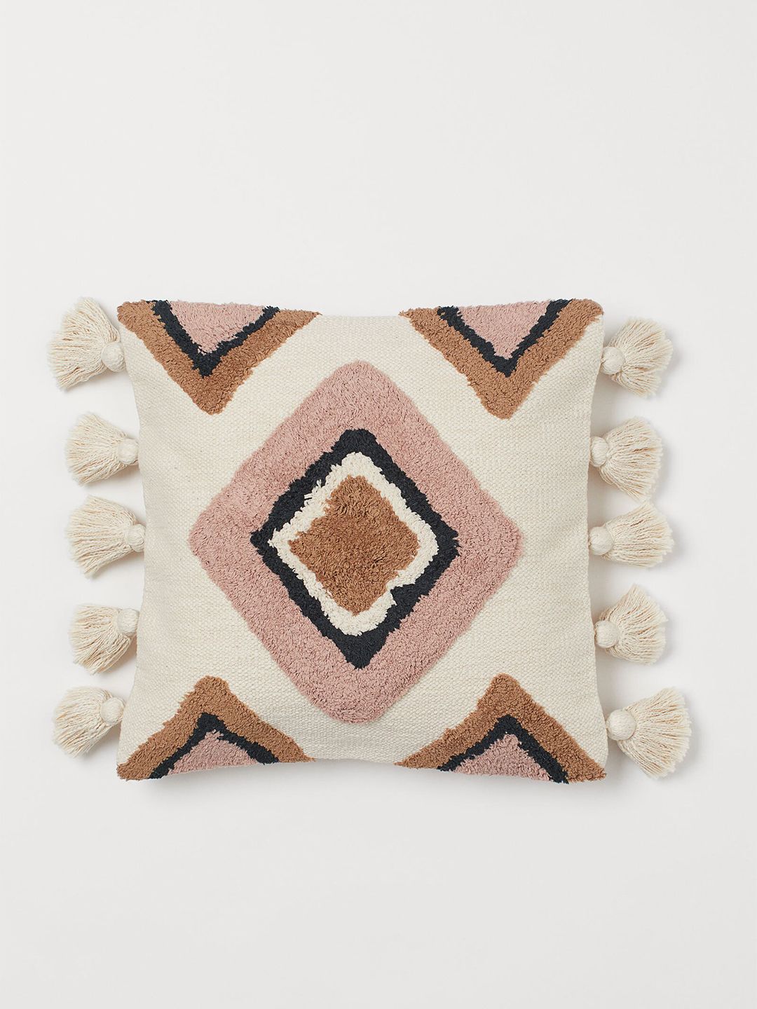 H&M Beige Cushion cover with tassels Price in India