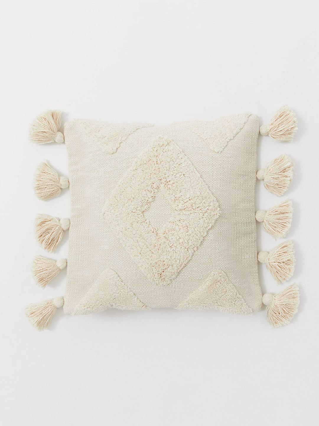 H&M Beige Cushion Cover with Tassels Price in India