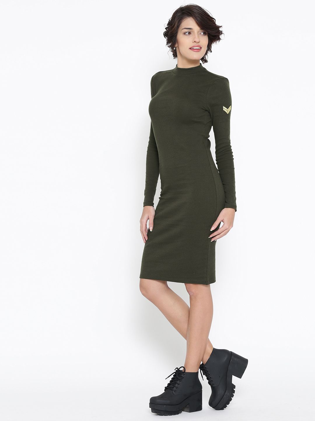 Buy FOREVER 21 Women Olive Green Solid Bodycon Dress - Dresses for Women 1720182 | Myntra Buy FOREVER 21 Women Olive Green Solid Bodycon Dress - Dresses for Women 1720182 | Myntra