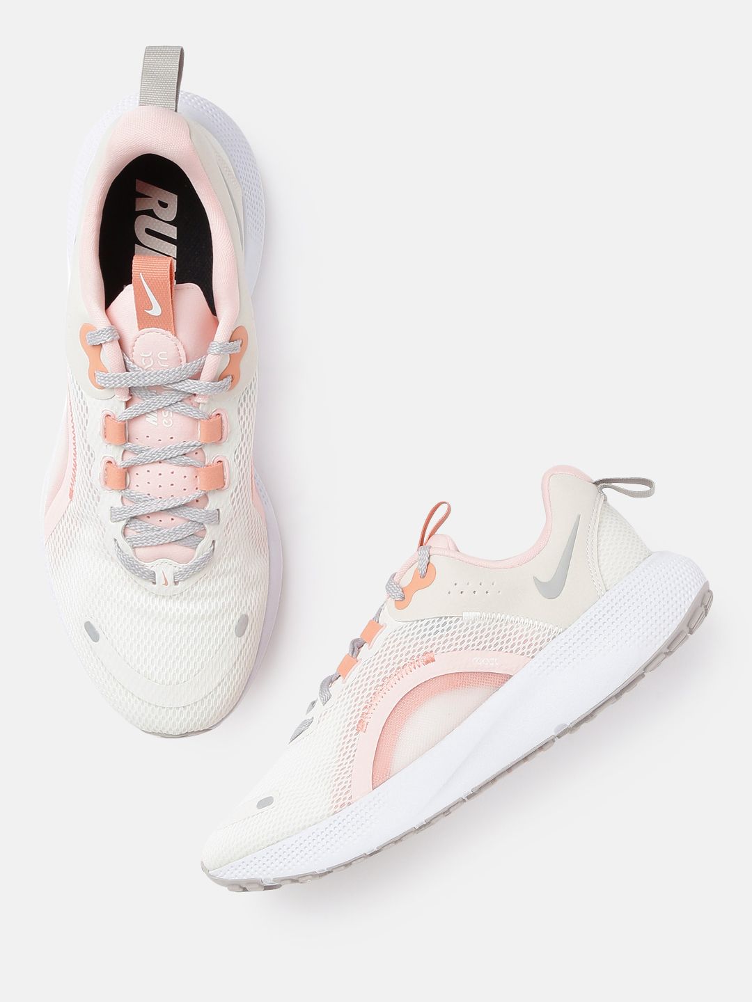 Nike Women White & Pink React Escape Run 2  Road Running Shoes Price in India