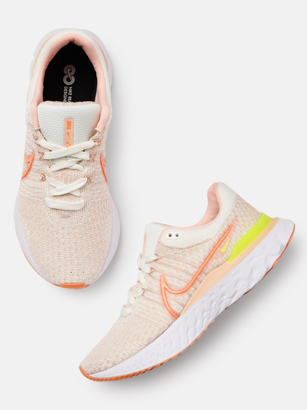 Nike Women Peach-Coloured REACT INFINITY FK 3 Running Shoes Price in India