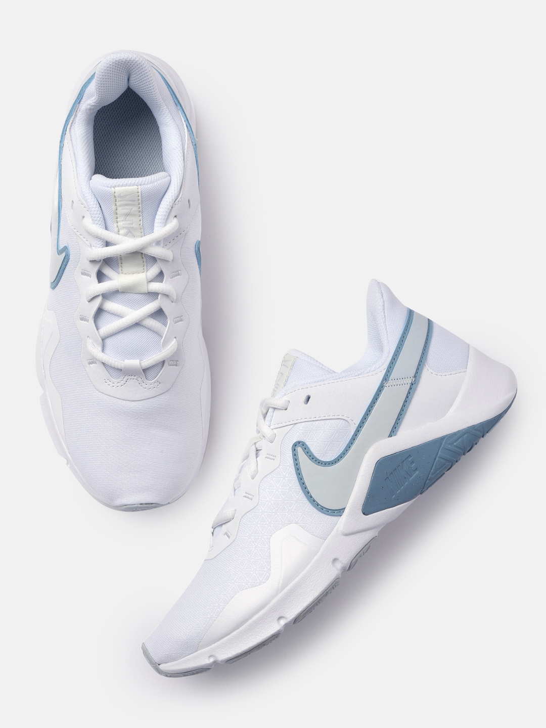 Nike Women White Solid Legend Essential 2 Training Shoes Price in India