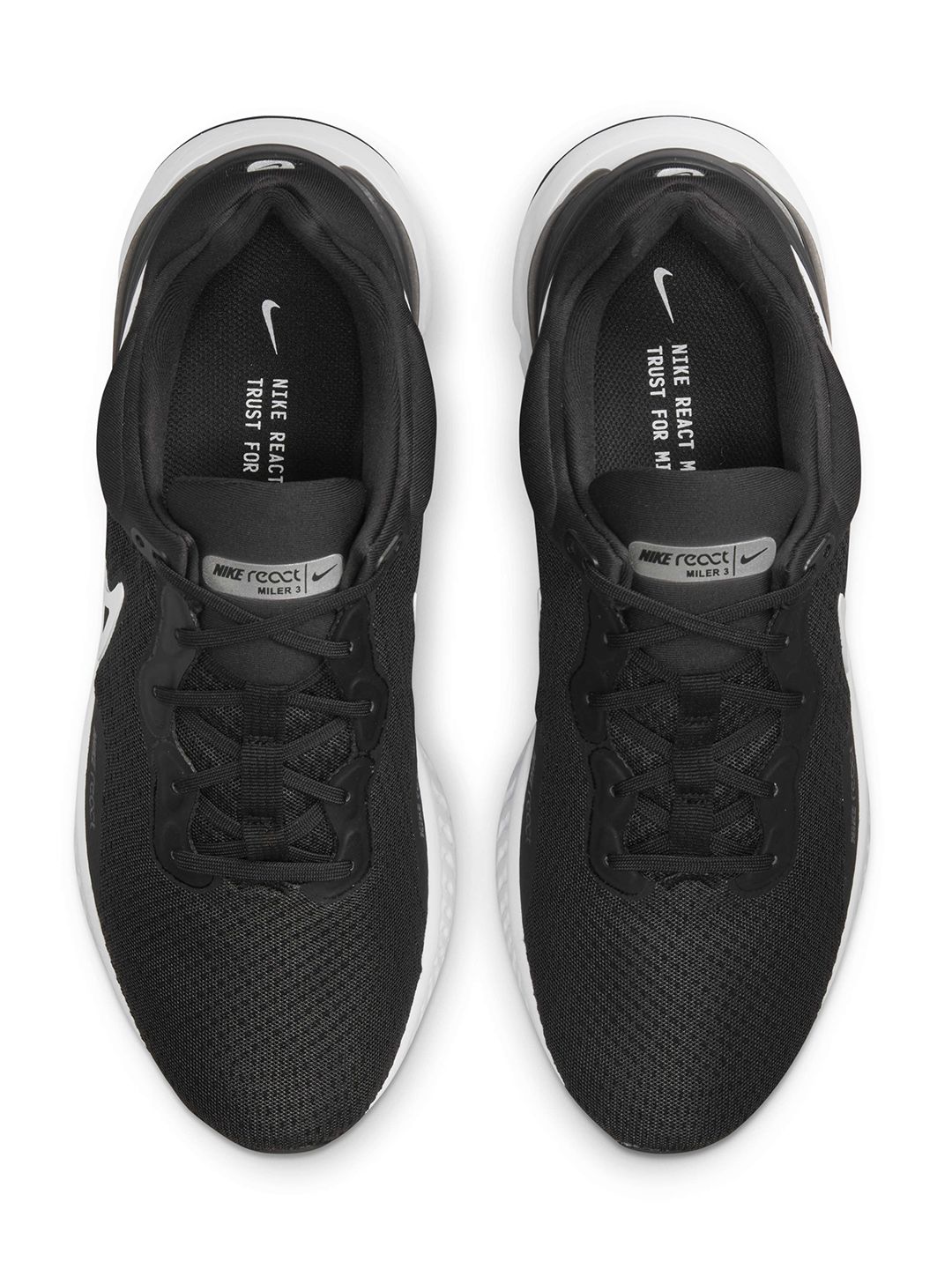 nike react miler all black