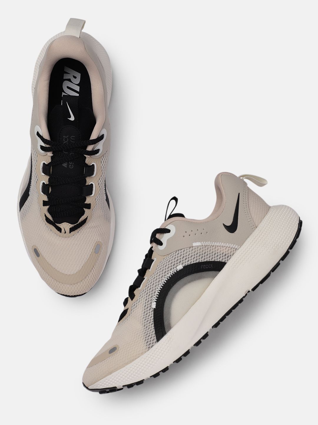 Nike Women Beige Textile REACT ESCAPE RN 2 Running Shoes Price in India
