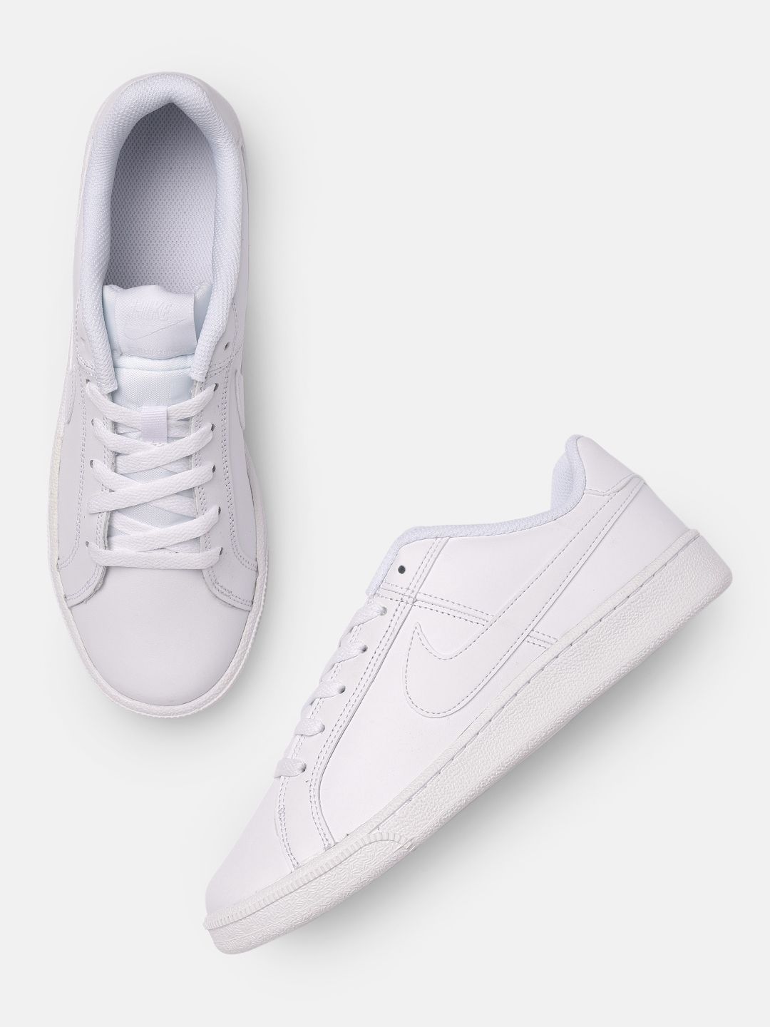 Nike Women White Solid Leather Court Royale Regular Sneakers Price in India