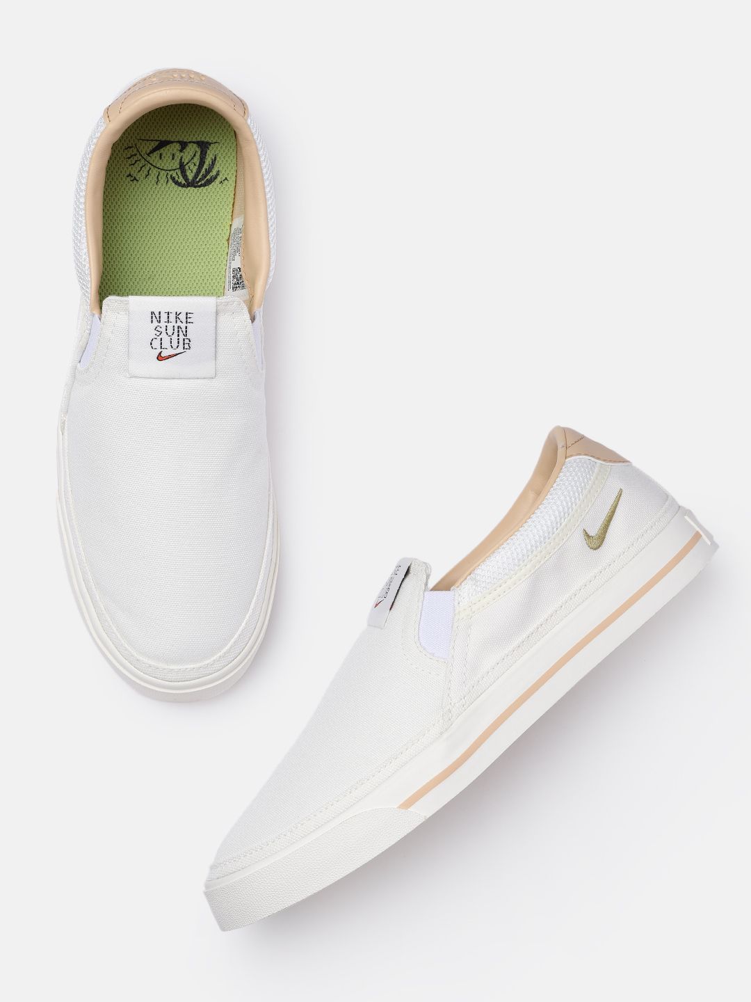 Nike Women Off White Court Legacy Slip-On Sneakers Price in India