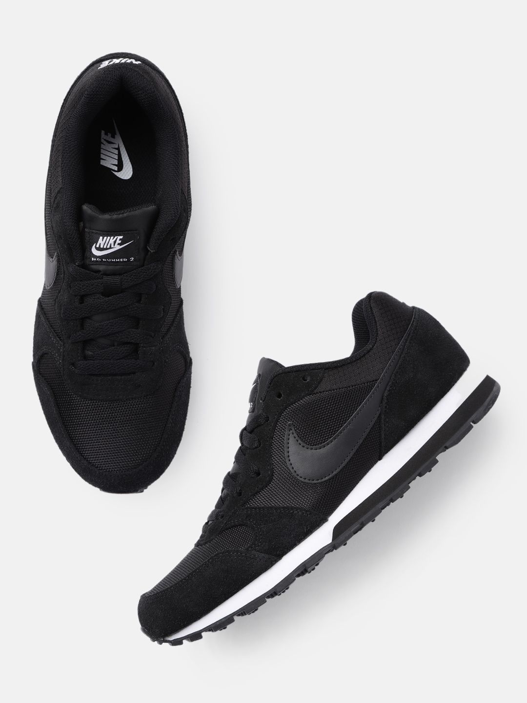 Nike Women Black Solid MD Runner 2 Regular Sneakers With Cleats Price in India