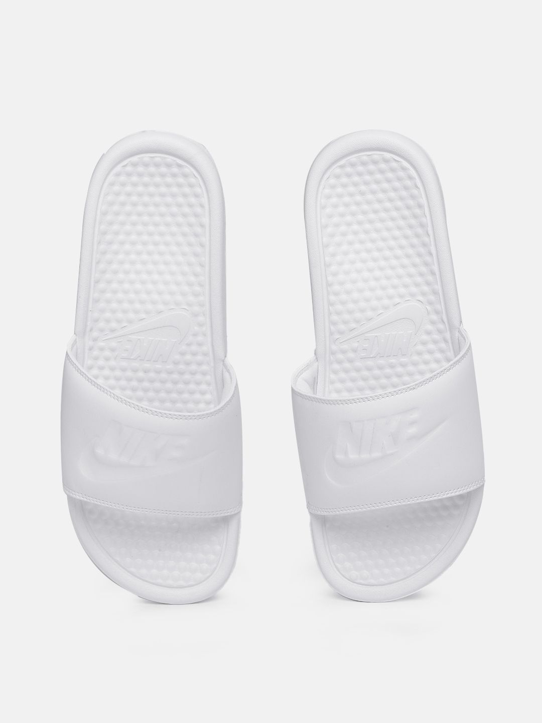 Nike Women White BENASSI JDI Sliders Price in India