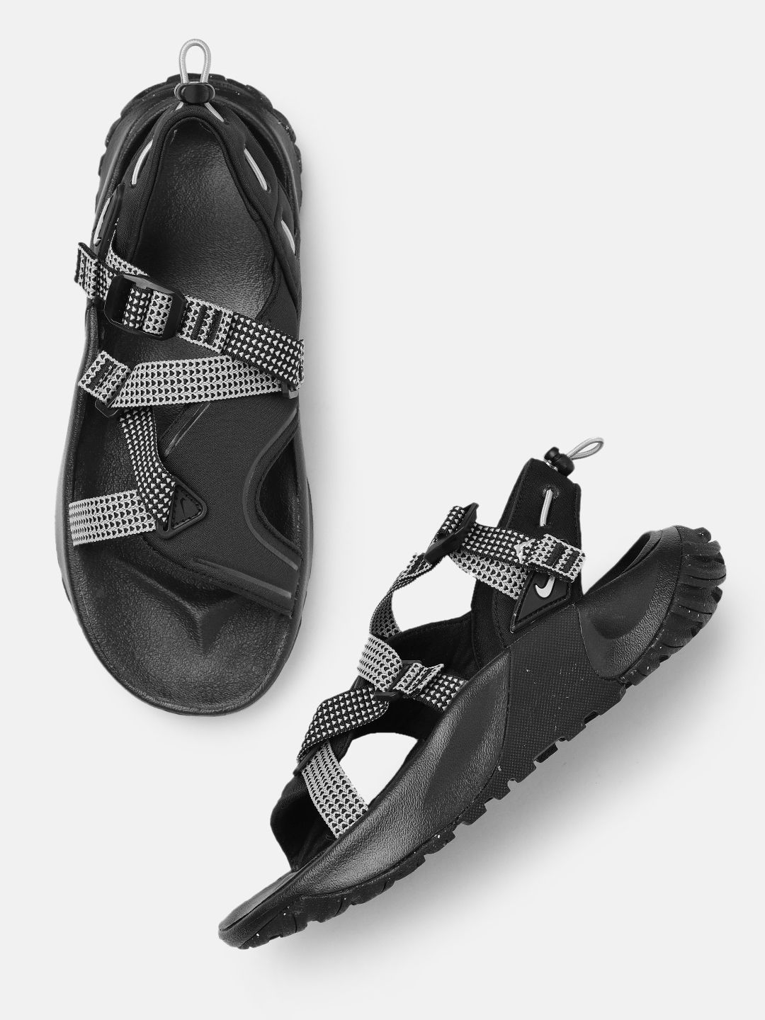 Nike Women Grey & Black Oneonta Sports Sandals Price in India