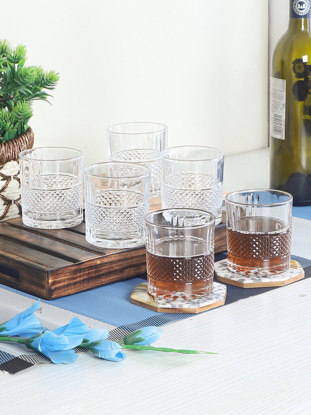 ceradeco Set Of 6 Transparent Whisky Glass Price in India