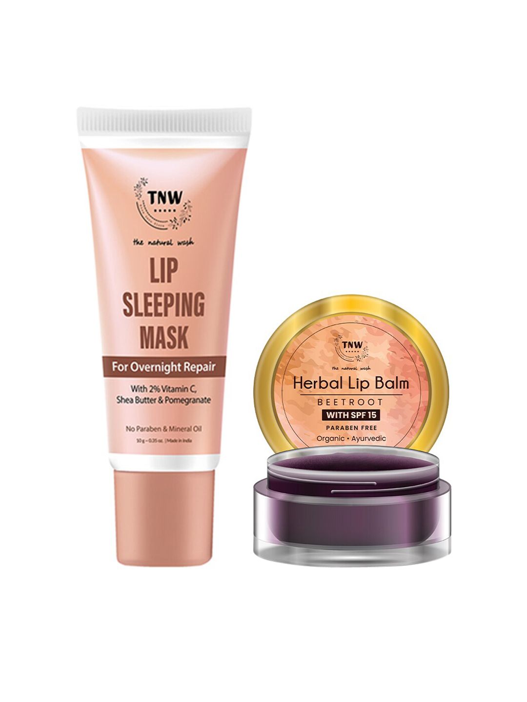 TNW the natural wash Set of Beetroot Lip Balm & Lip Sleeping Mask Price in India