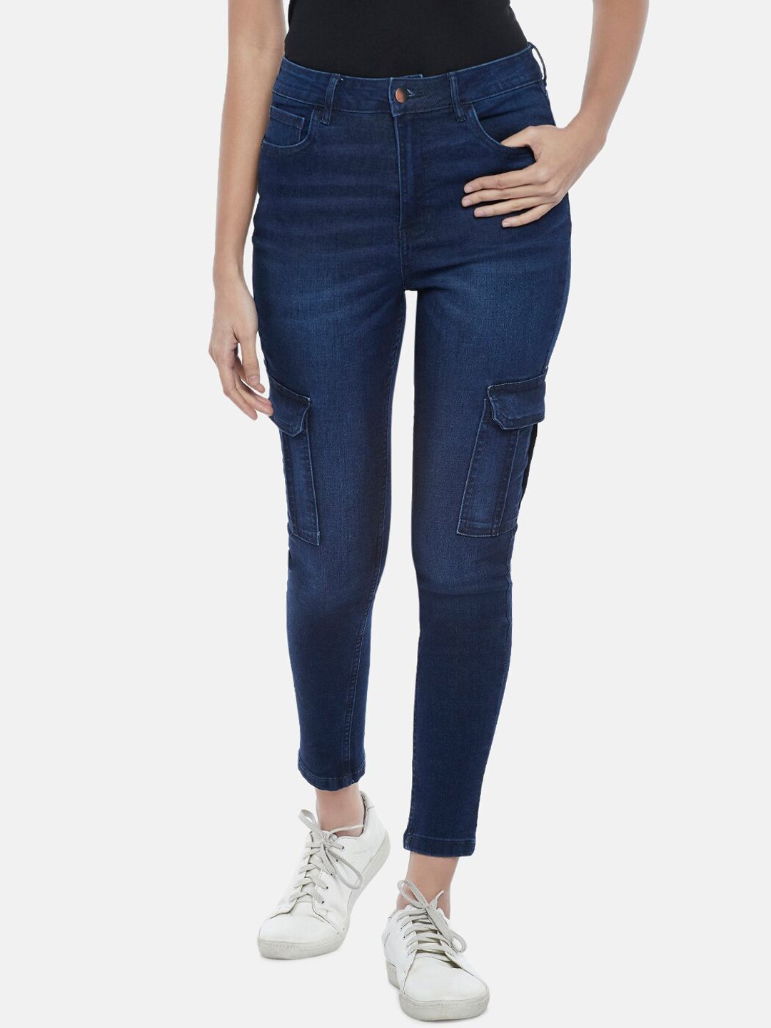 SF JEANS by Pantaloons Women Blue Skinny Fit High-Rise Jeans Price in India