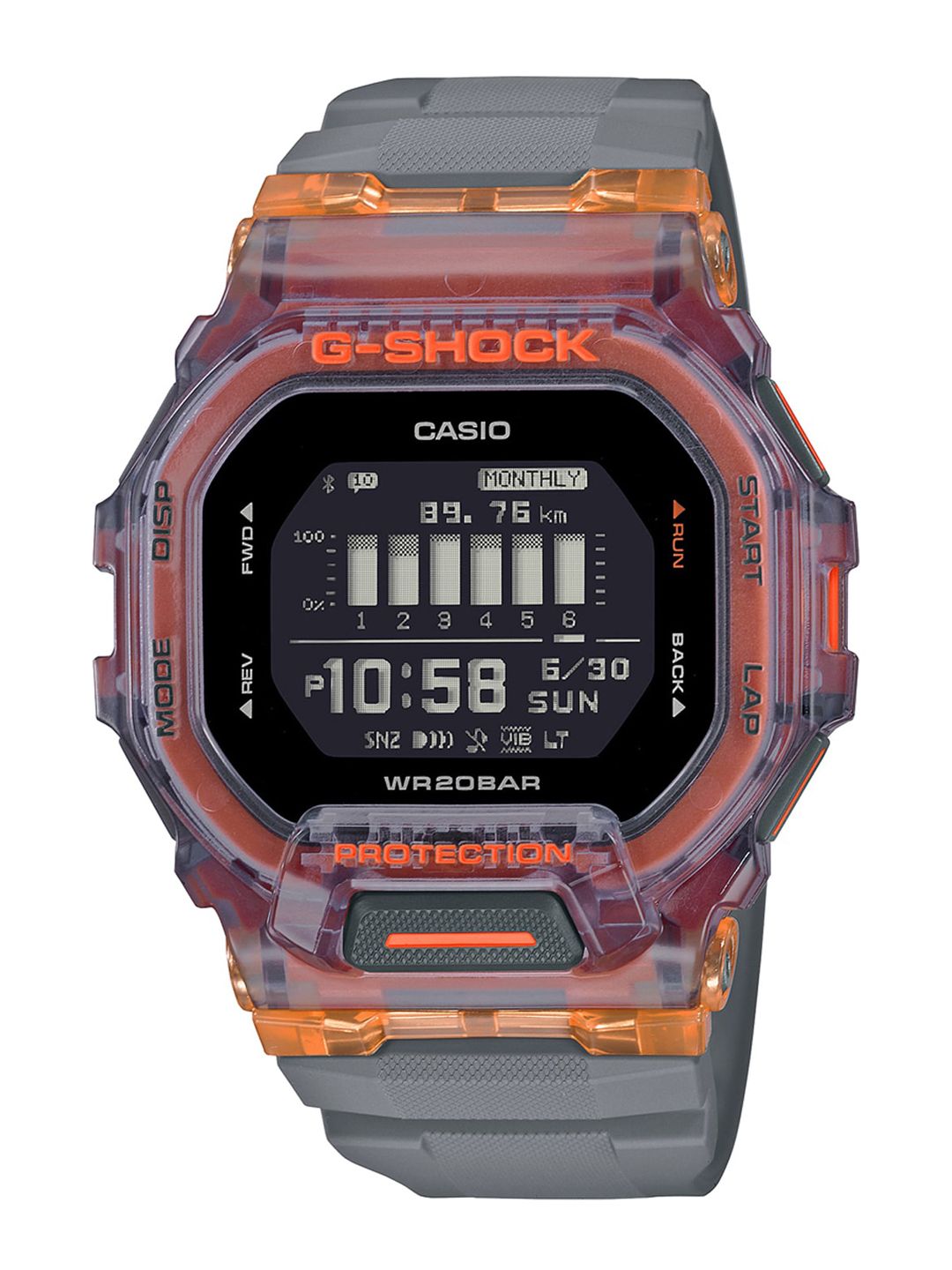 Buy CASIO Men G-Shock GBD-200UU-1DR Digital Dial Black Resin Strap