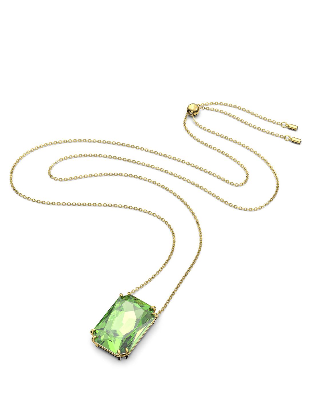 SWAROVSKI Gold-Plated Green Crystals Necklace Price in India