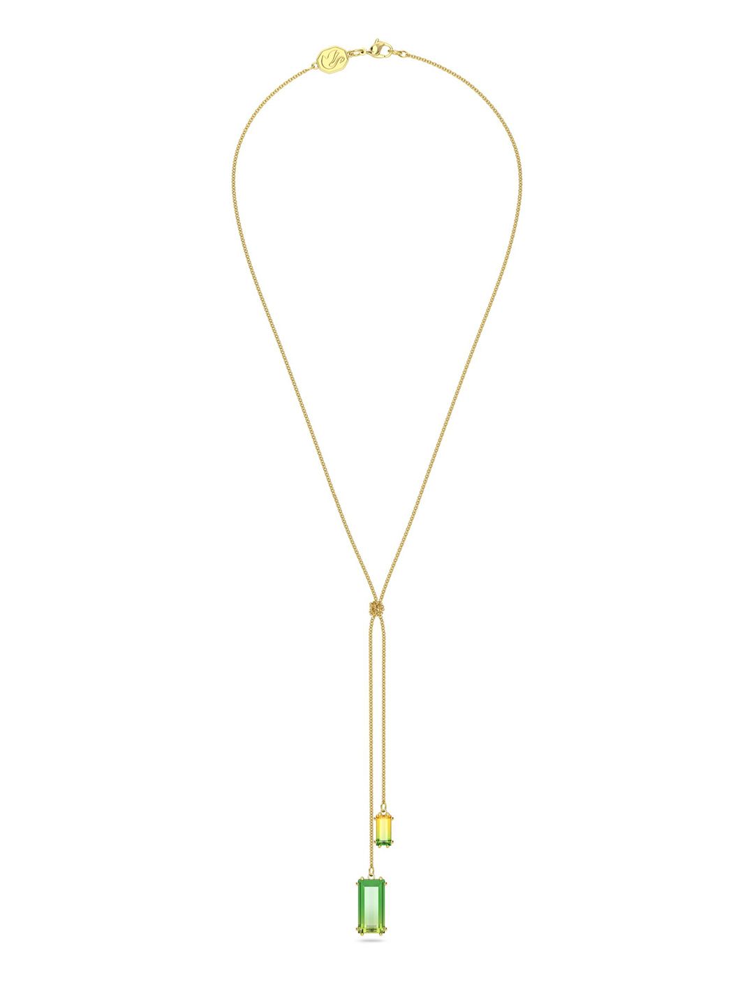 SWAROVSKI Gold-Toned & Green Gold-Plated Chain Price in India