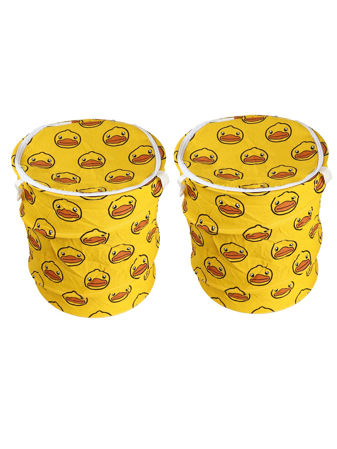 OddCroft Set Of 2 Printed Foldable Laundry Baskets Price in India