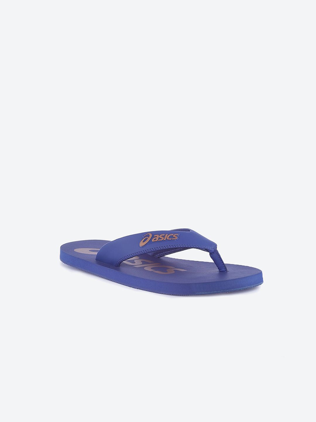 ASICS Unisex Blue & Bronze-Toned Printed Zorian BM Thong Flip-Flops Price in India