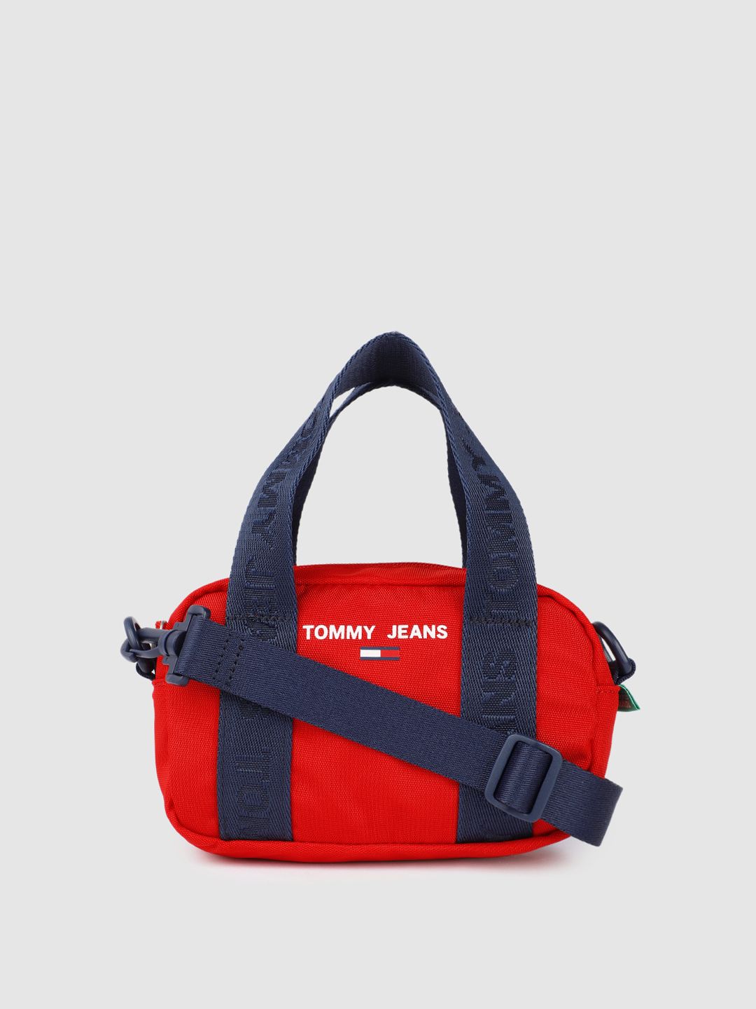 Tommy Hilfiger Red Solid Structured Crossbody Sling Bag Price in India