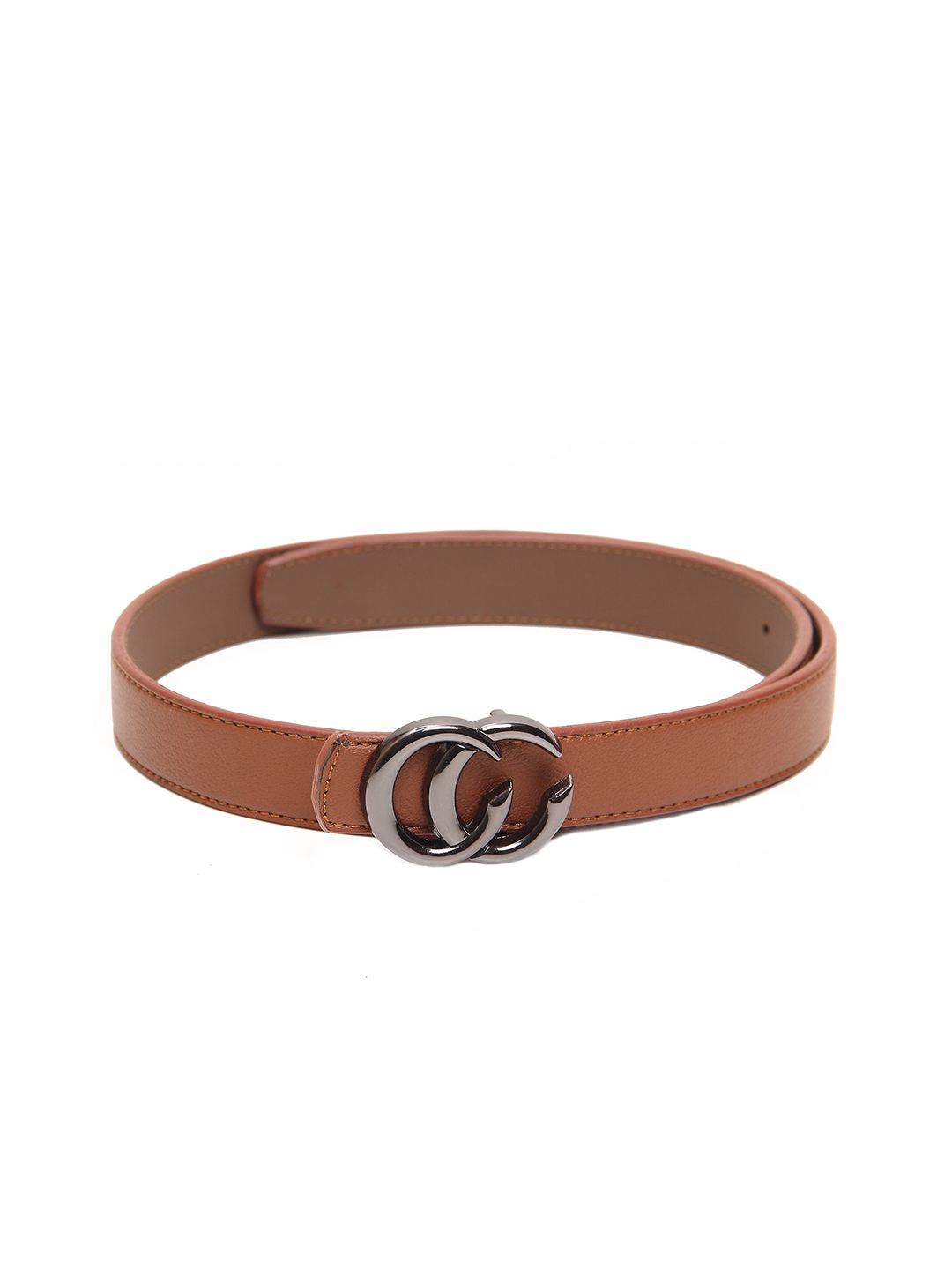 Calvadoss Women Tan Textured Belt Price in India