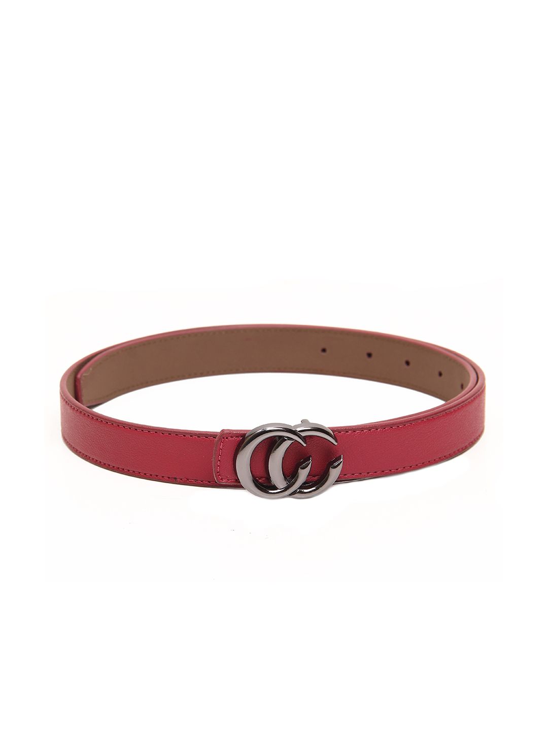 Calvadoss Women Red Textured Belt Price in India