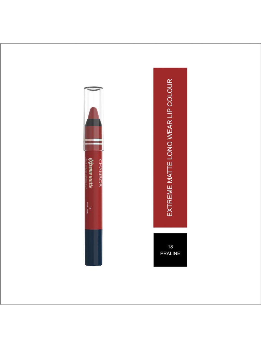 Chambor Extreme Matte Long Wear Lip Colour 2.8 g - Praline 18 Price in India