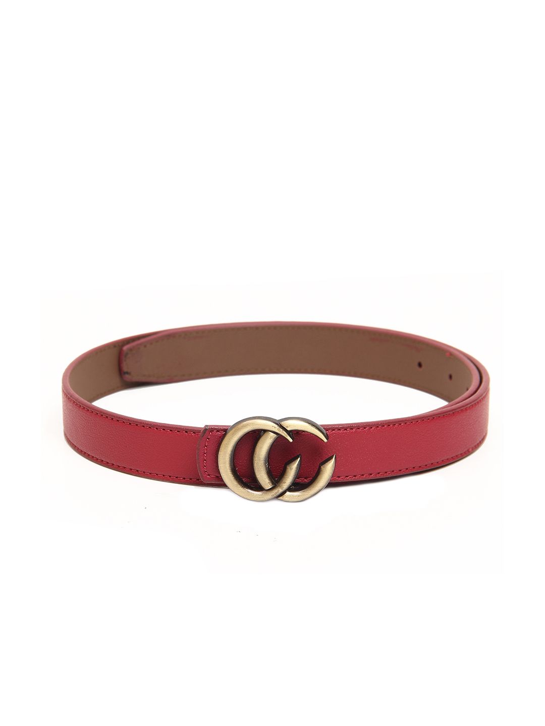 Calvadoss Women Red Textured Belt Price in India