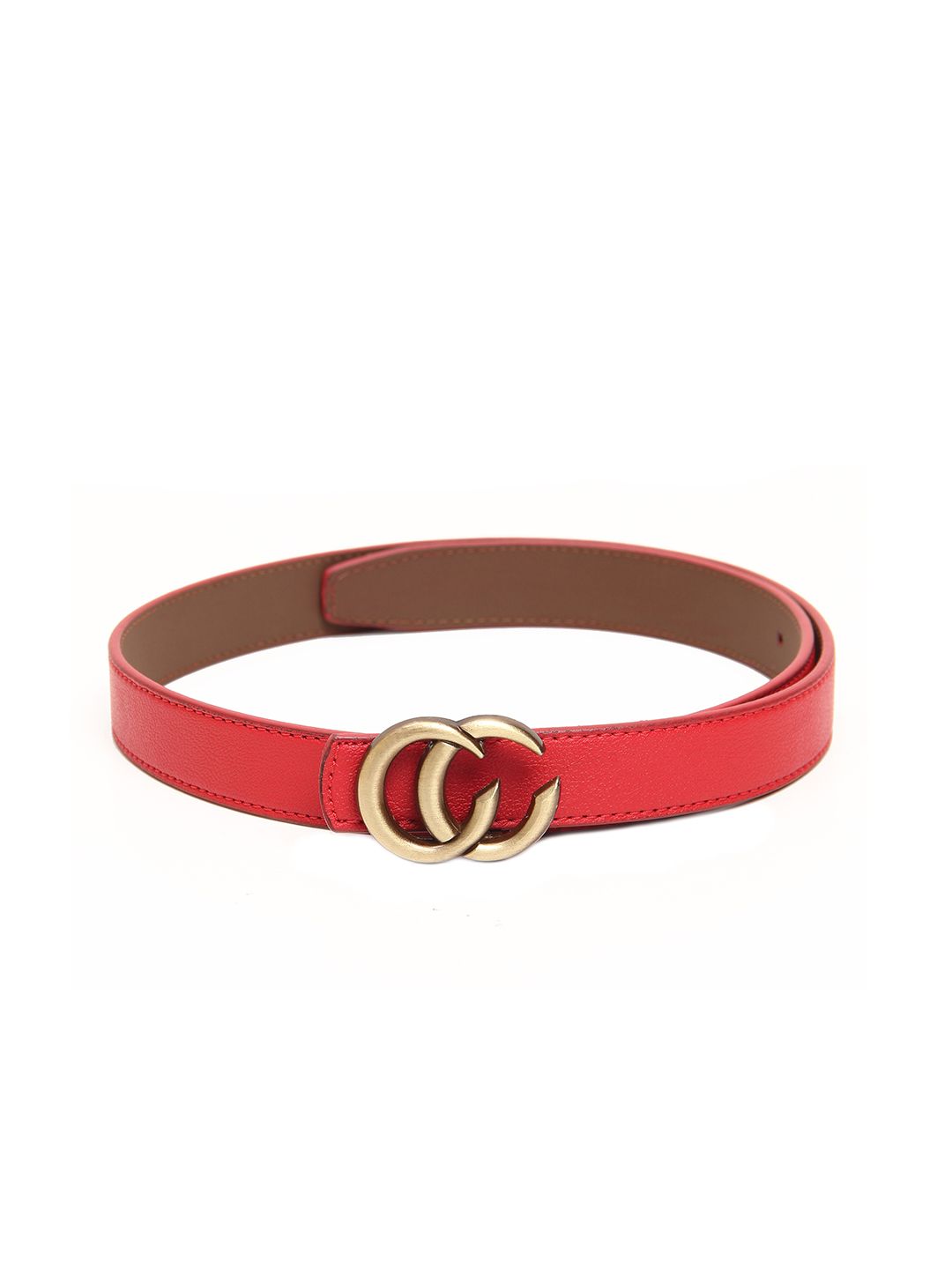 Calvadoss Women Red Textured Belt Price in India