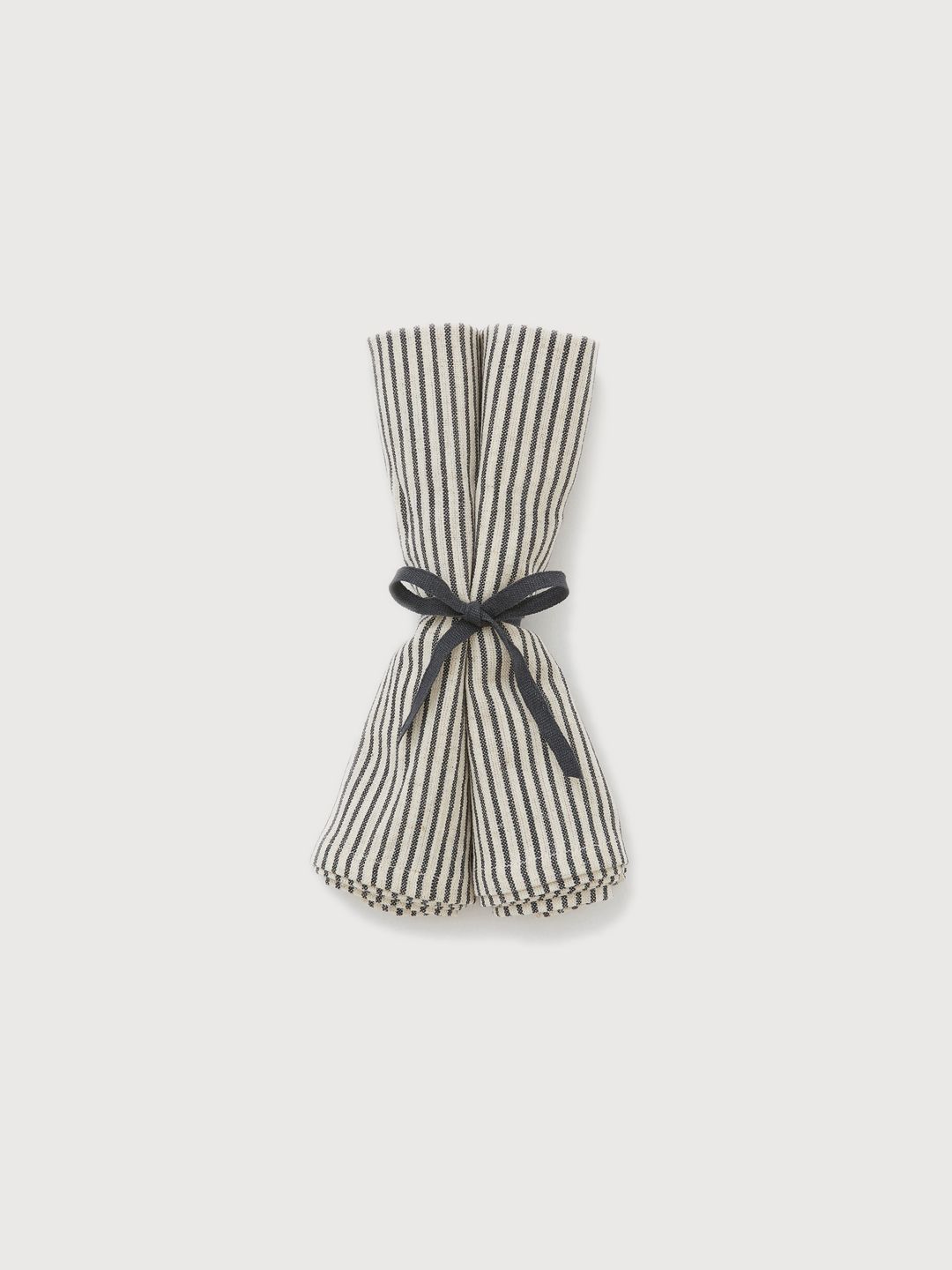 H&M Beige & Black 2-Pack Striped Linen-Blend Napkins Price in India