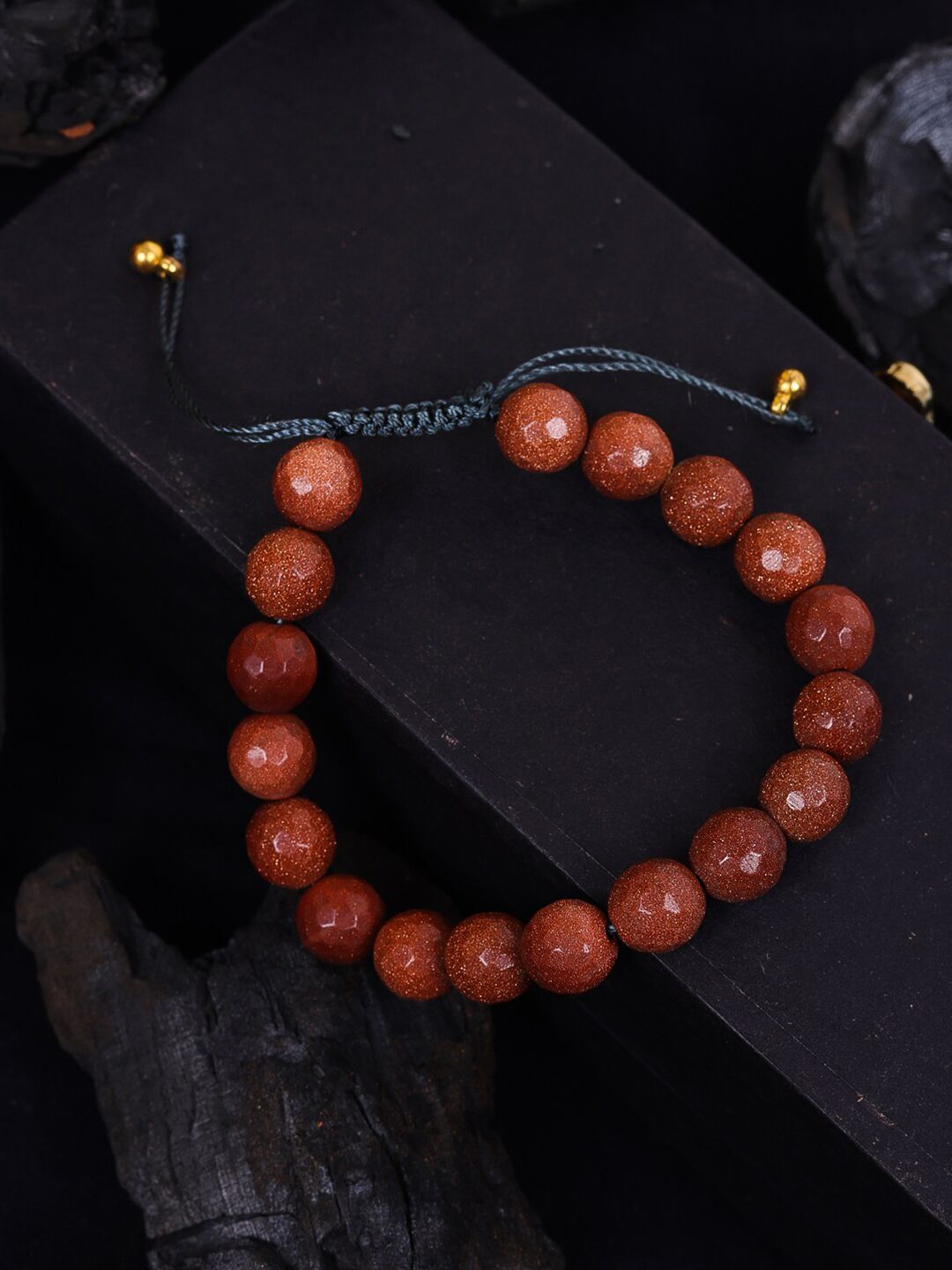 DIVA WALK Women Brown & Grey Coral Gold-Plated Bracelet Price in India