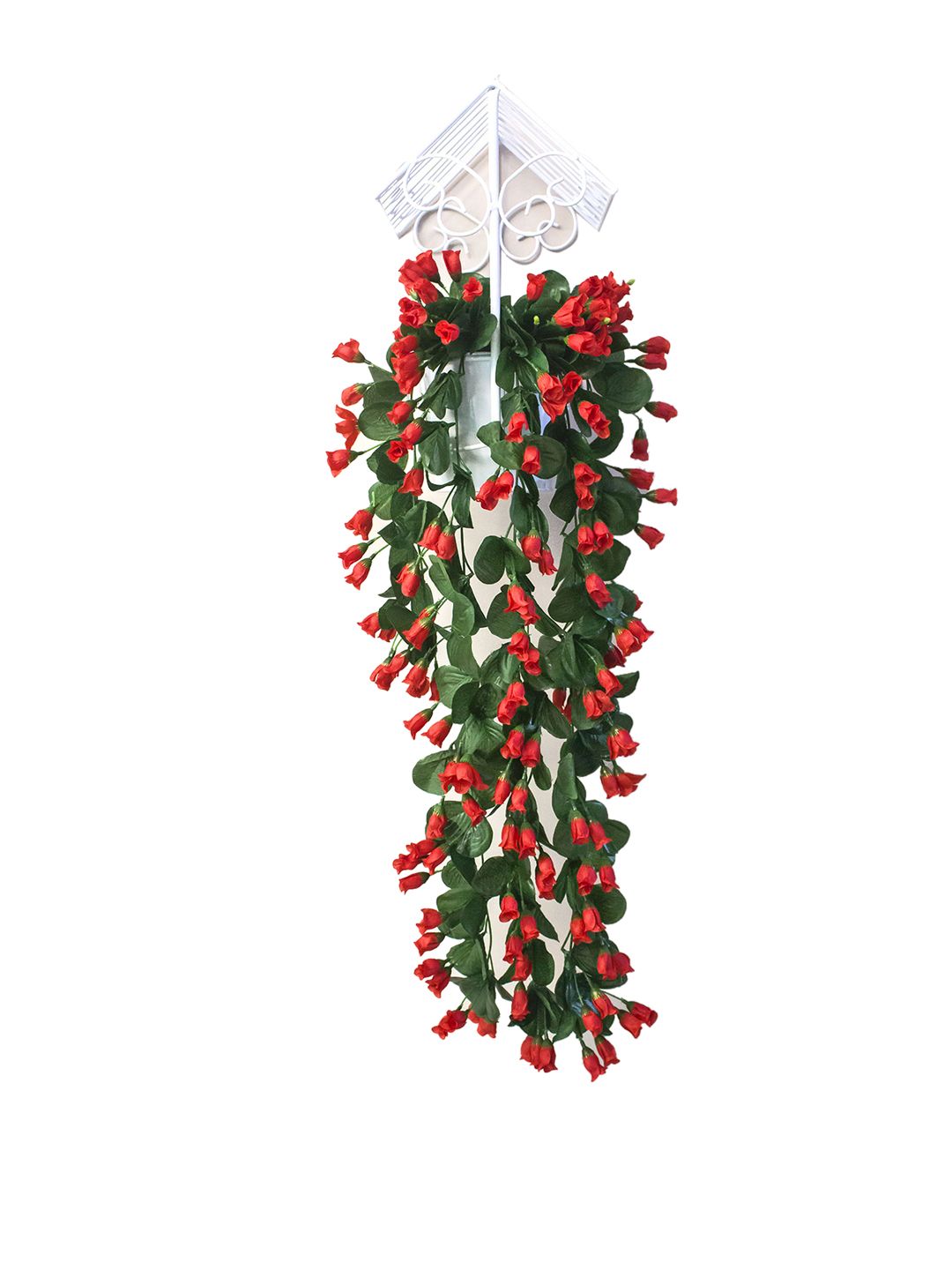 AMFLIX Red & Green Artificial Hanging Creeper Price in India