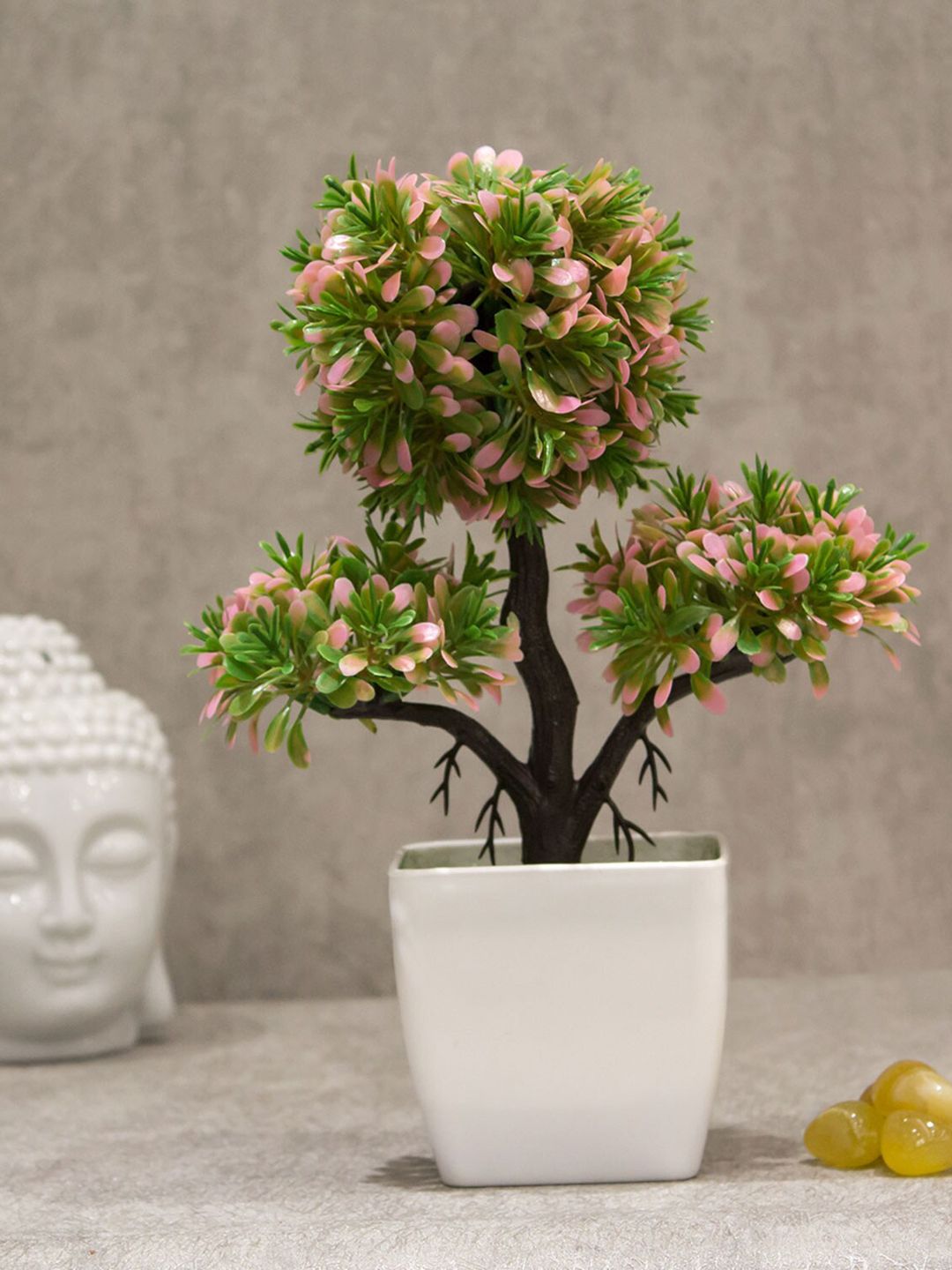 AMFLIX Pink Artificial Bonsai Plant With Pot Price in India