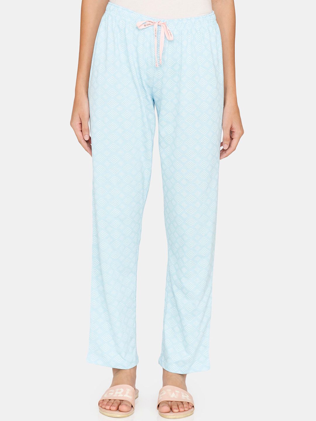 Rosaline by Zivame Women Blue Solid Lounge Pants Price in India