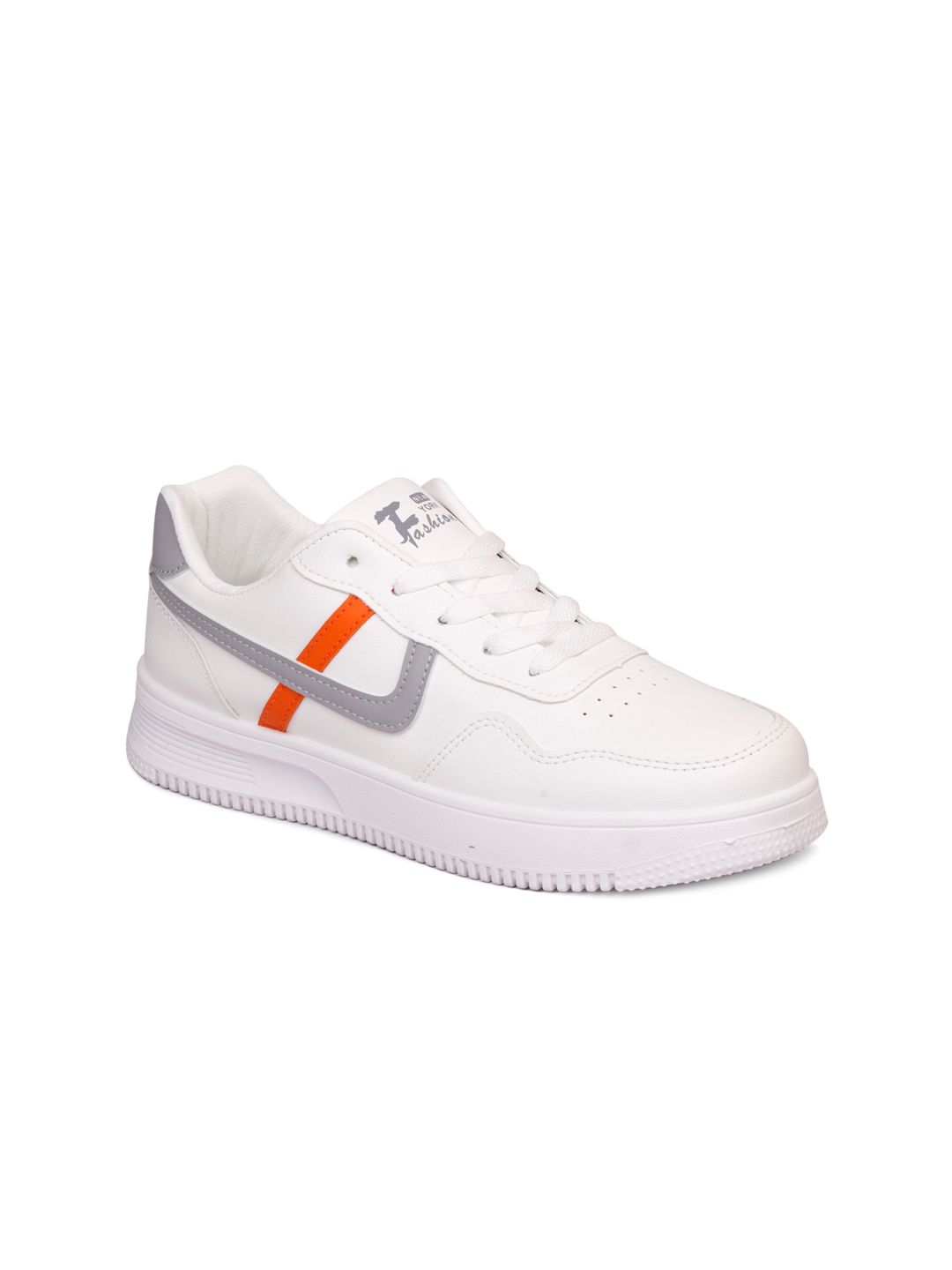 MOZAFIA Women White Striped Sneakers Price in India