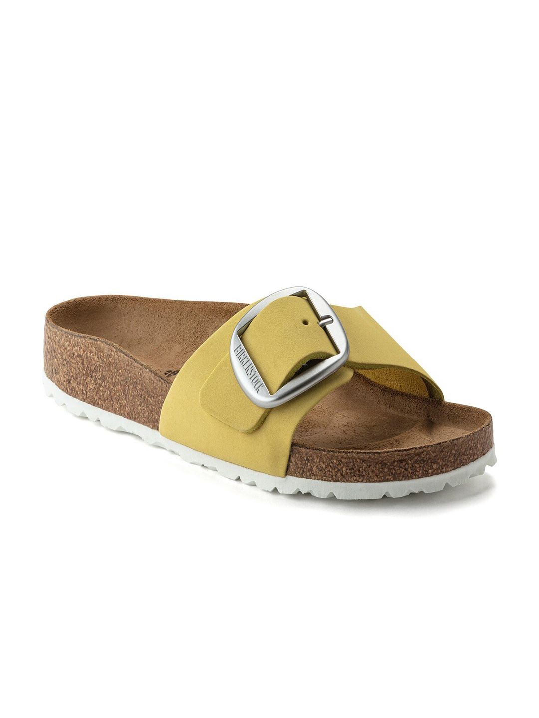 Birkenstock Women Yellow Madrid Big Buckle Sliders Price in India