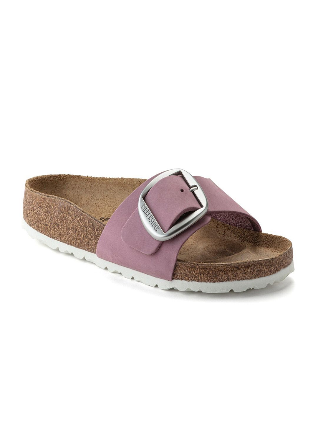 Birkenstock  Madrid Women Mauve & Beige Madrid Big Buckle Sliders Price in India