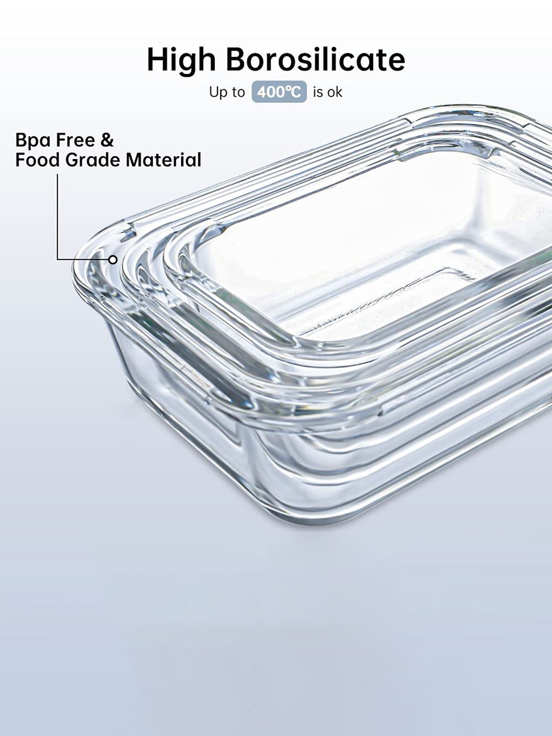Femora Transparent Glass Storage Containers Price in India