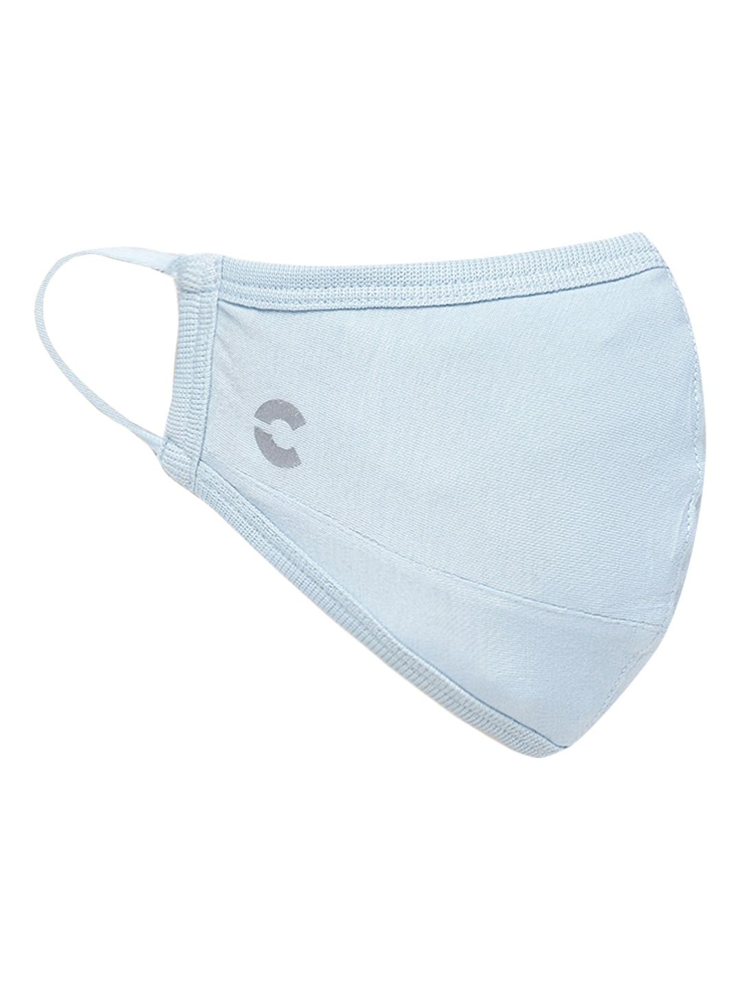 FREECULTR Blue Solid Anti Microbial Bamboo Cloth Mask Price in India