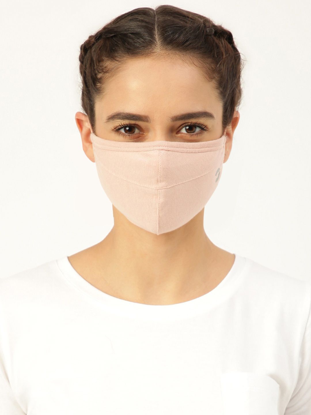 FREECULTR Peach-Coloured 5Ply Bamboo Cotton Anti-Microbial Comfort Fit Reusable Cloth Mask Price in India