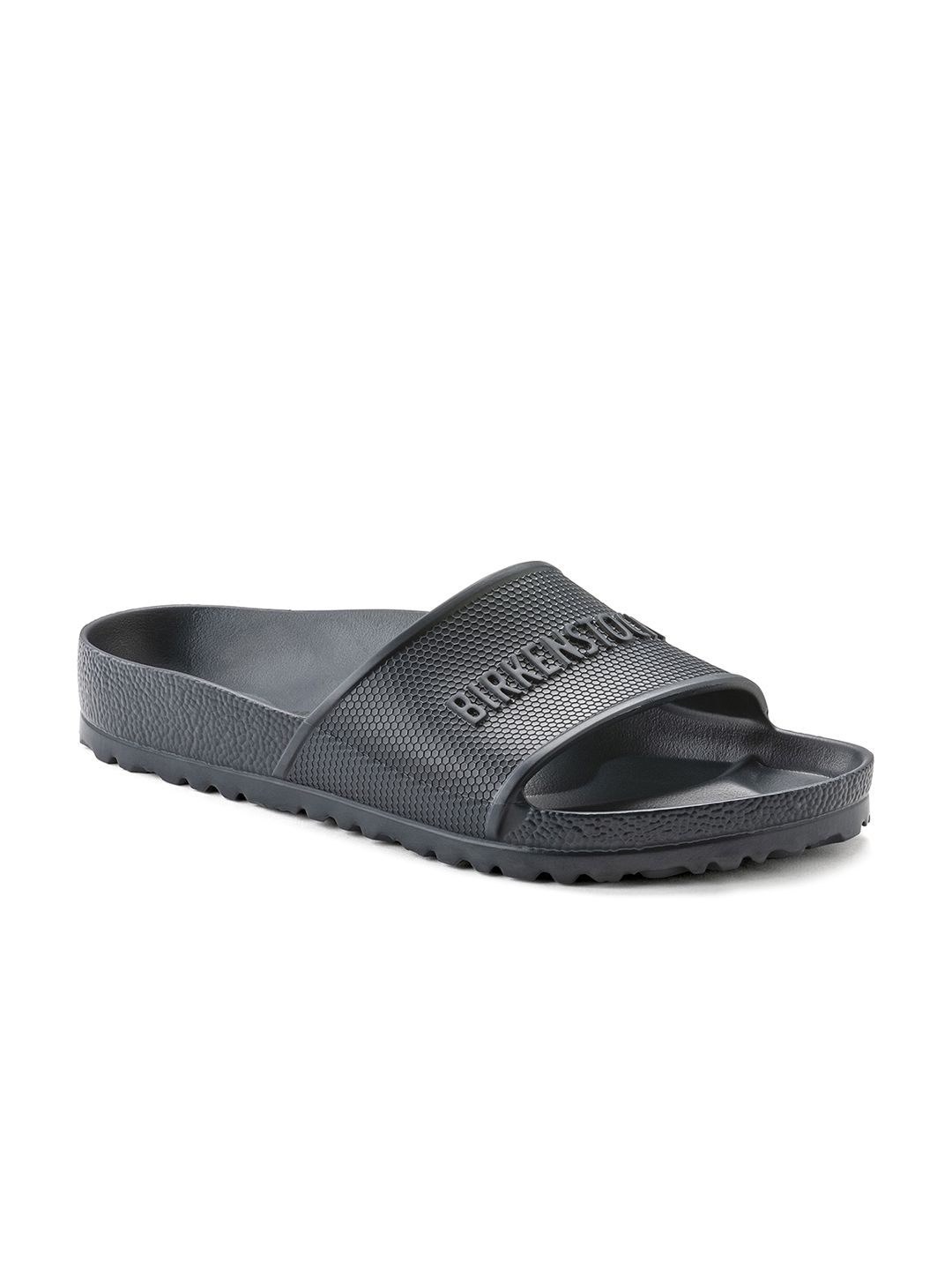 Birkenstock Unisex Navy Blue Barbados EVA Solid Sliders Price in India