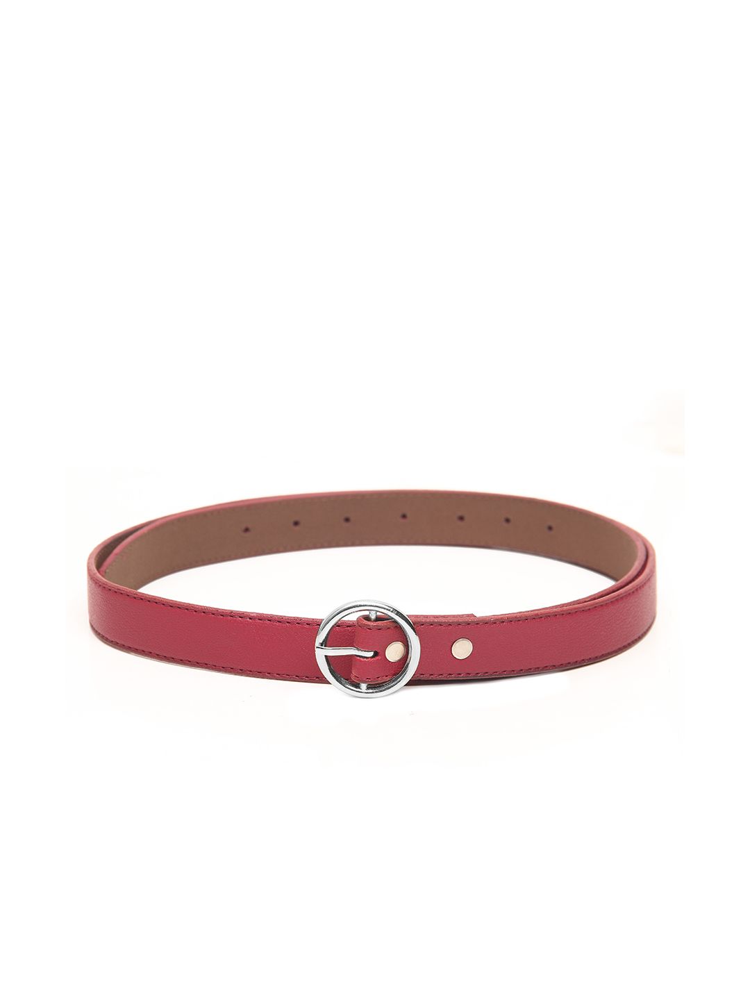 Calvadoss Women Rust Textured Synthetic Leather Belt Price in India