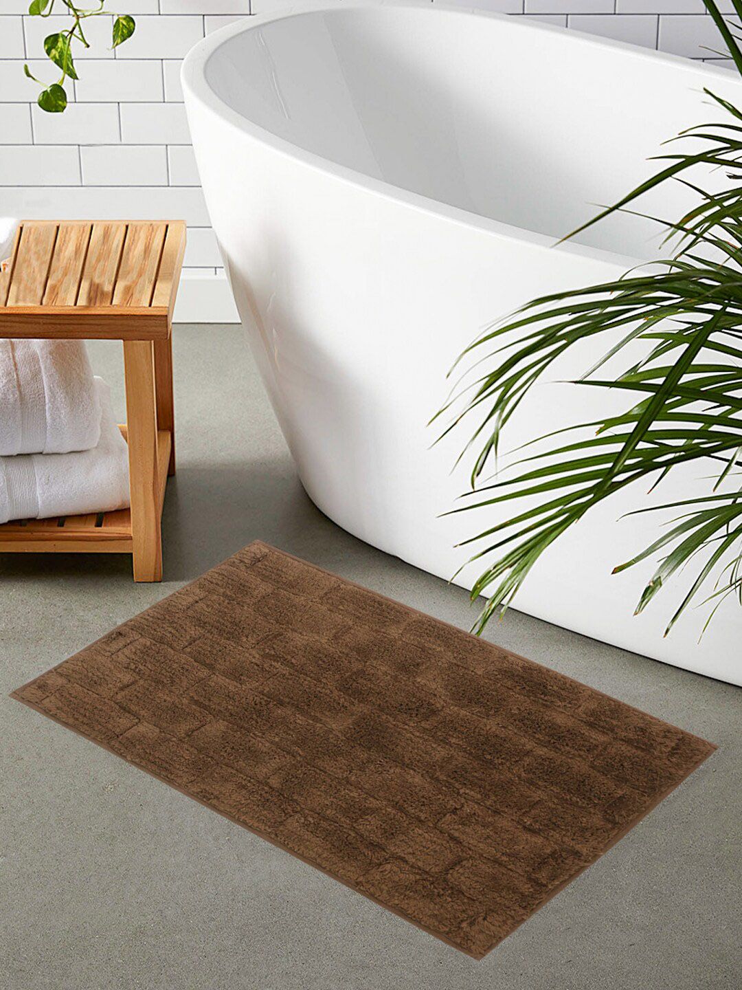 Shresmo Bronze 2200 GSM Solid Bath Rugs Price in India