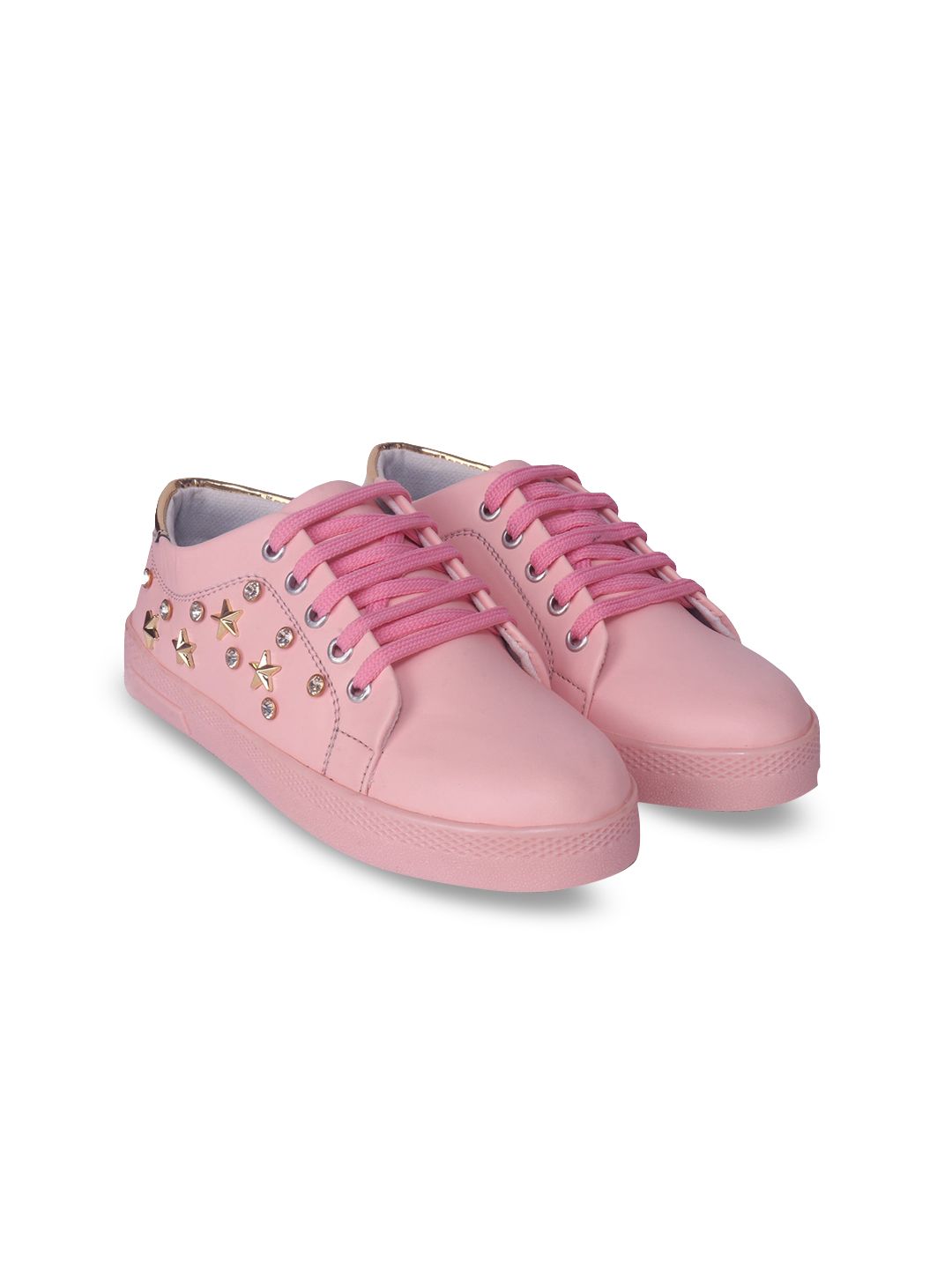 Sanhose Women Pink Embellished Sneakers Price in India