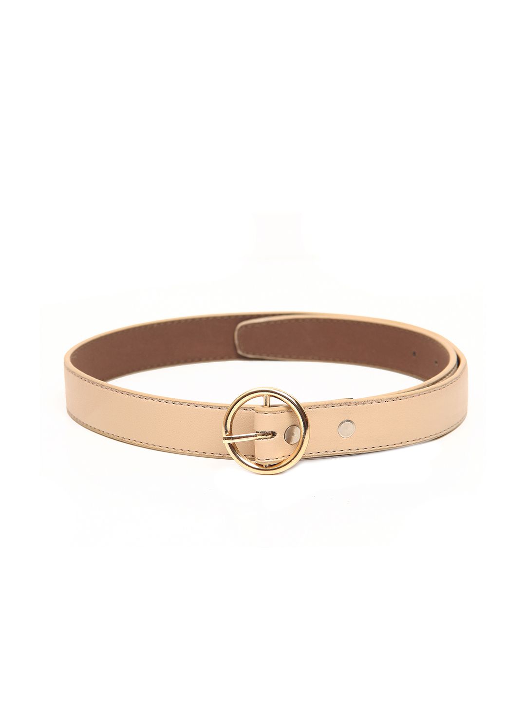 Calvadoss Women Beige Textured Synthetic Leather Belt Price in India