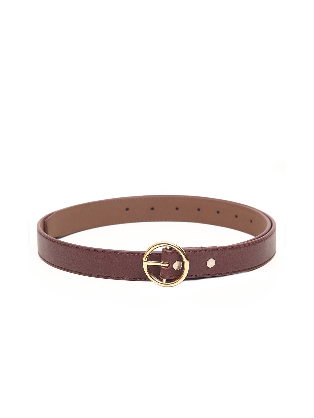 Calvadoss Women Maroon Textured Synthetic Leather Belt Price in India